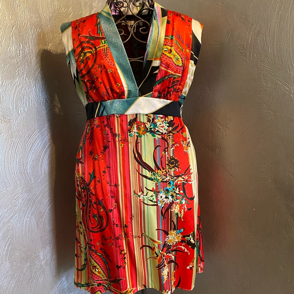 Silk Multi-Colored Dress
